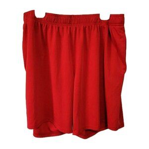 Athletic Works Mesh Shorts 2XL Men's Red Elastic Waist Comfortable Soft